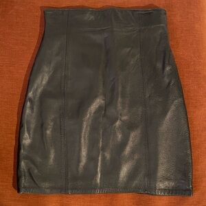 Vintage Leather Skirt by Firenze Santa Barbara Size 8